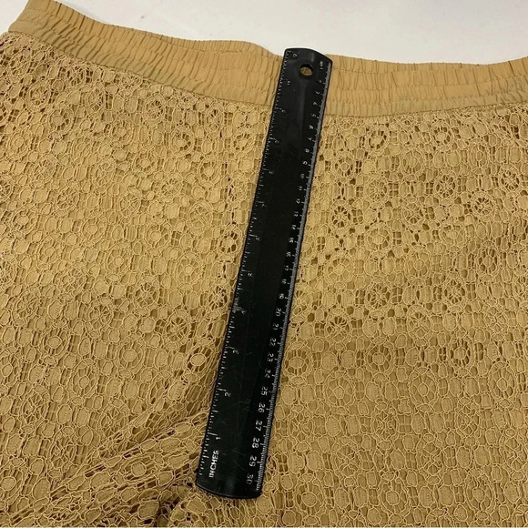 Chicos 2 Pants Lace Pull On Large  Ankle Brown  Lined Tapered Elastic Classic - Picture 11 of 13
